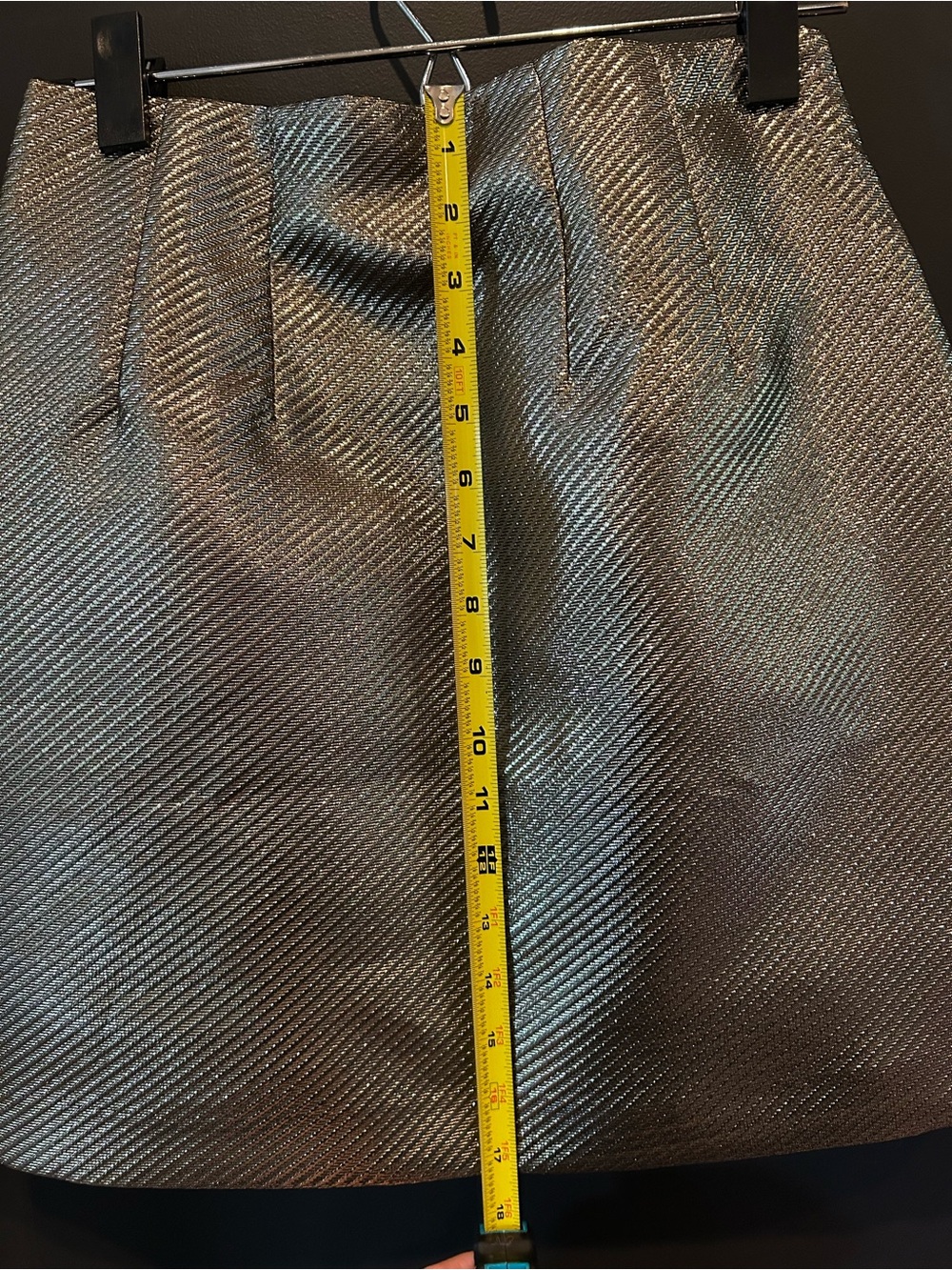 LOFT Metallic Gold Mini Skirt - Picture 12 of 12